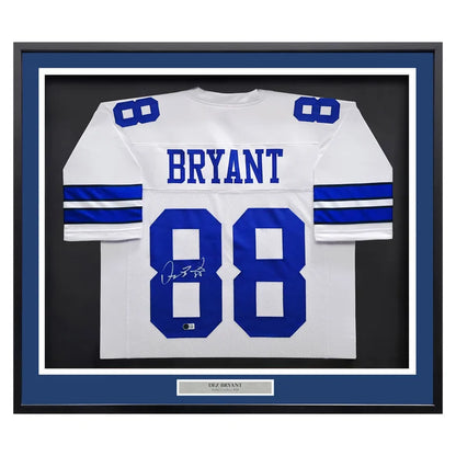 Dez Bryant Autographed Framed White Dallas Cowboys Jersey - Beckett Authenticated
