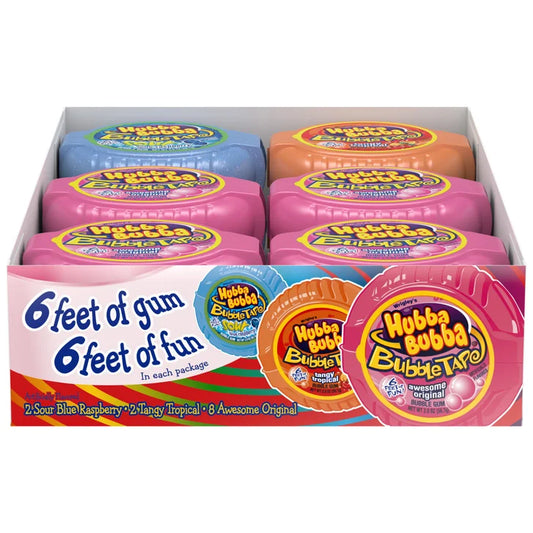 Hubba Bubba Bubble Gum Tape, Variety Pack, 2 oz, 12-count