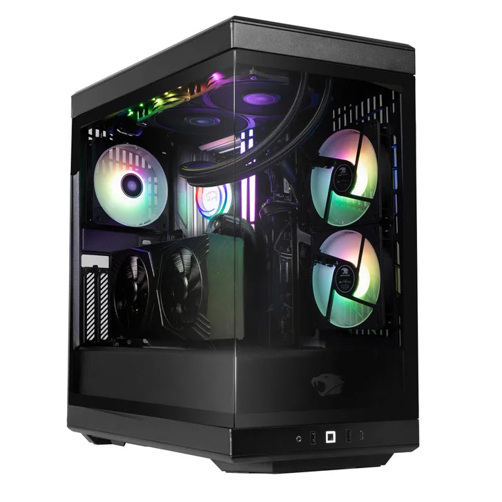 iBUYPOWER Y40 Liquid Cooled Gaming PC - AMD Ryzen 7 9700X - GeForce RTX 5070 - Windows 11 - 32 GB RAM - 2TB SSD - Black