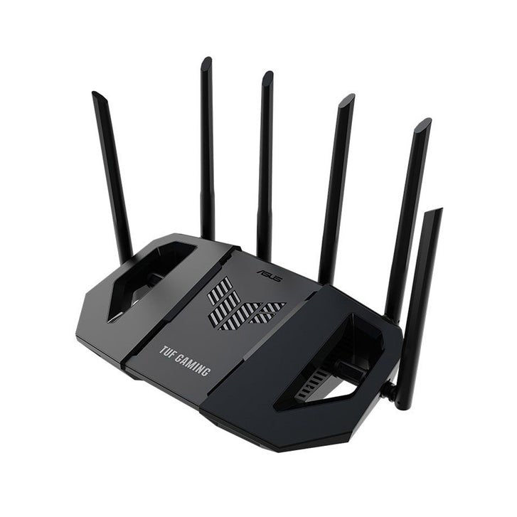 ASUS TUF Gaming BE6500 Dual Band Wi-Fi 7 (802.11be) Extendable Gaming Router, Quad 2.5GbE ports, 3-step Port Forwarding, Smart Home Master, AiMesh support, and AiProtection Pro for Network Security