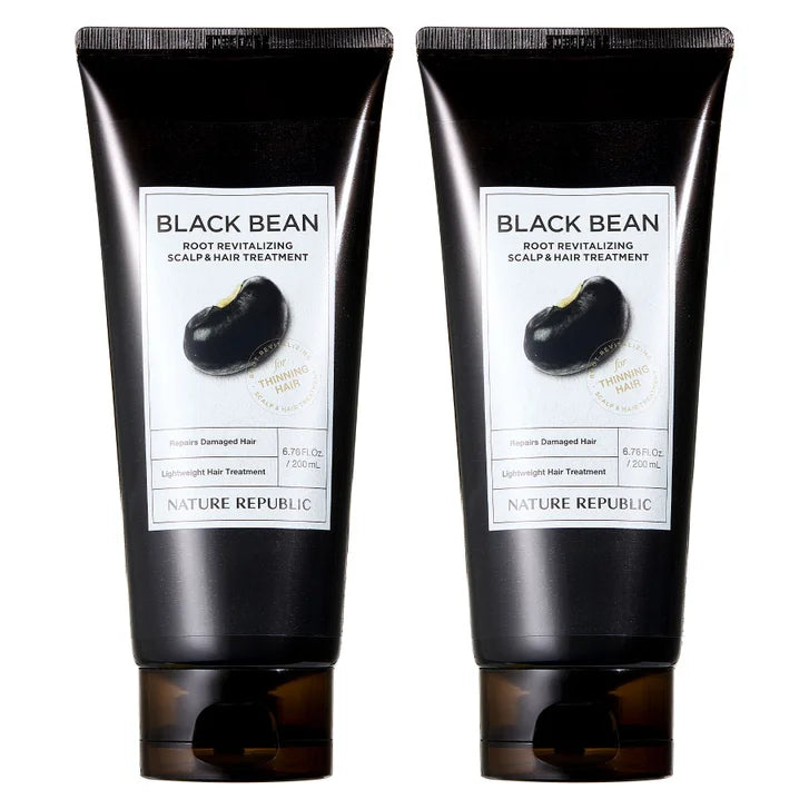 Nature Republic Black Bean Root Revitalizing Scalp & Hair Treatment, 6.76 fl oz, 2-pack
