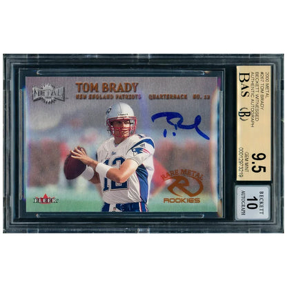 Tom Brady Autographed 2000 Fleer Metal Rookie Card #267 New England Patriots - Beckett Authenticated