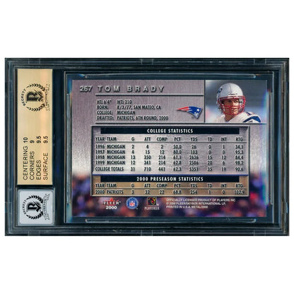 Tom Brady Autographed 2000 Fleer Metal Rookie Card #267 New England Patriots - Beckett Authenticated
