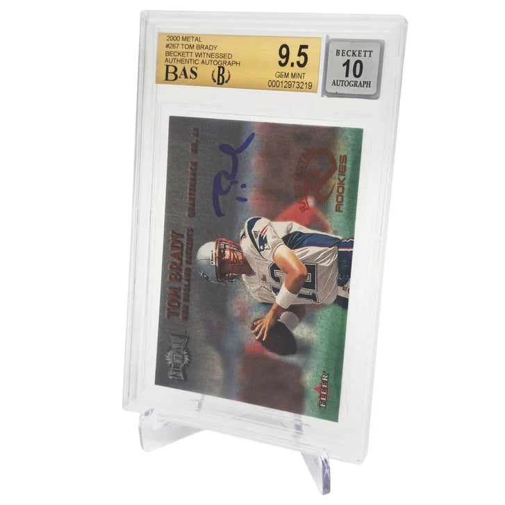 Tom Brady Autographed 2000 Fleer Metal Rookie Card #267 New England Patriots - Beckett Authenticated