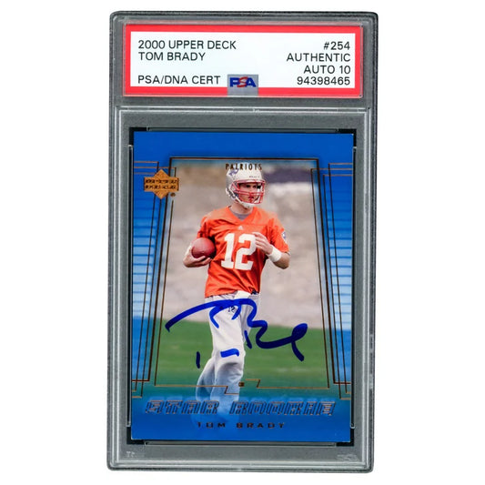 Tom Brady Autographed 2000 Upper Deck Rookie Card #254 New England Patriots - PSA/DNA Authenticated