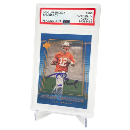 Tom Brady Autographed 2000 Upper Deck Rookie Card #254 New England Patriots - PSA/DNA Authenticated