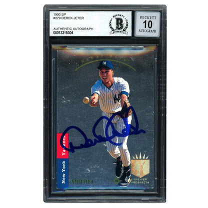 Derek Jeter Autographed 1993 Upper Deck SP Rookie Card #279 New York Yankees - Beckett Authenticated