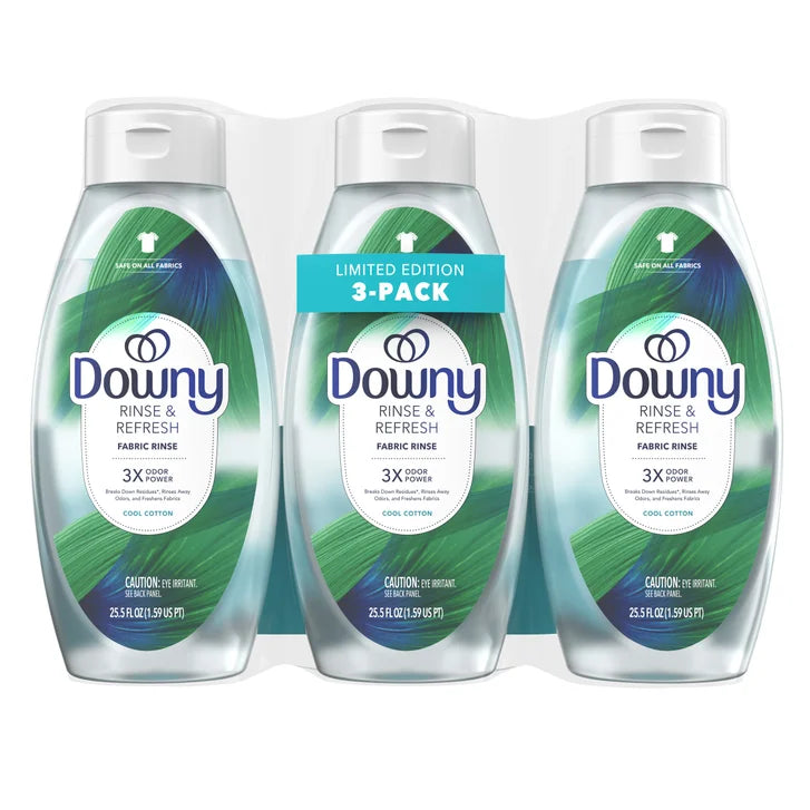 Downy Fabric Rinse, Cool Cotton, 25.5 fl oz, 3-count