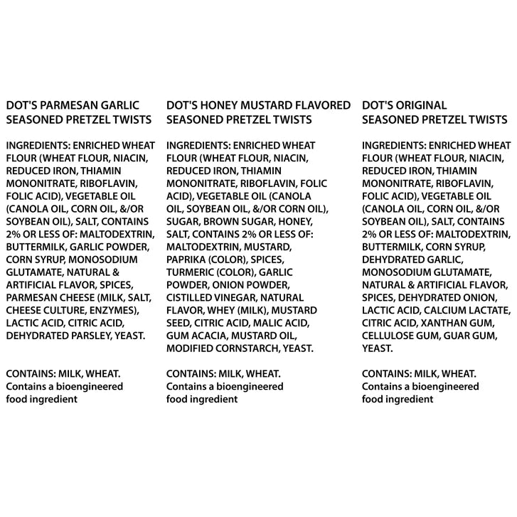 Dot’s Homestyle Seasoned Pretzel Twists, Variety Pack, 1 oz, 32-count