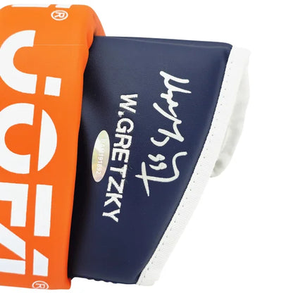 Wayne Gretzky Autographed Navy Blue & Orange Jofa Authentic 1989 Hockey Gloves "99" Edmonton Oilers - Upper Deck Authenticated