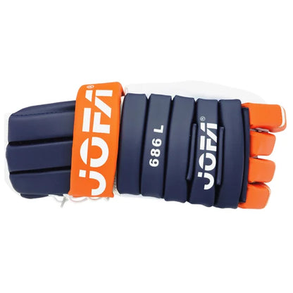 Wayne Gretzky Autographed Navy Blue & Orange Jofa Authentic 1989 Hockey Gloves "99" Edmonton Oilers - Upper Deck Authenticated