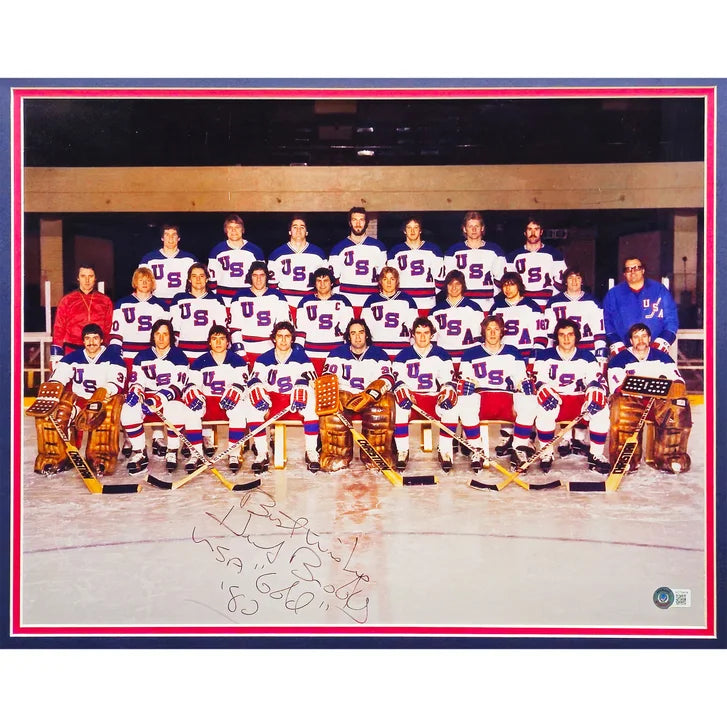 Herb Brooks Autographed Framed Photo "Best Wishes USA ‘Gold’ '80" Team USA Hockey - Beckett Authenticated