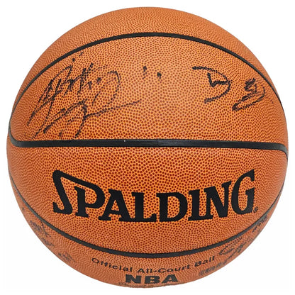 LeBron James Autographed 2002-03 Fighting Irish Multi-signed Basketball "King James" - PSA/DNA Authenticated