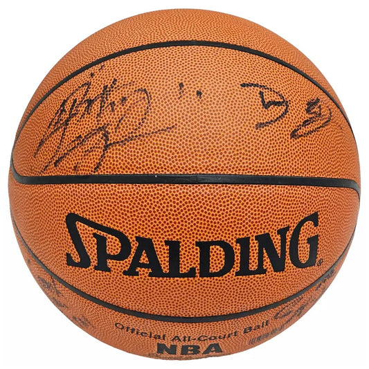 LeBron James Autographed 2002-03 Fighting Irish Multi-signed Basketball "King James" - PSA/DNA Authenticated