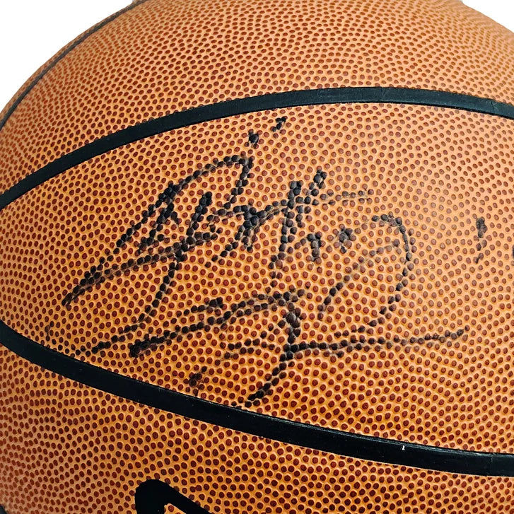 LeBron James Autographed 2002-03 Fighting Irish Multi-signed Basketball "King James" - PSA/DNA Authenticated