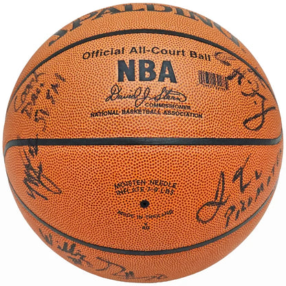 LeBron James Autographed 2002-03 Fighting Irish Multi-signed Basketball "King James" - PSA/DNA Authenticated