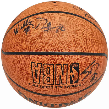 LeBron James Autographed 2002-03 Fighting Irish Multi-signed Basketball "King James" - PSA/DNA Authenticated