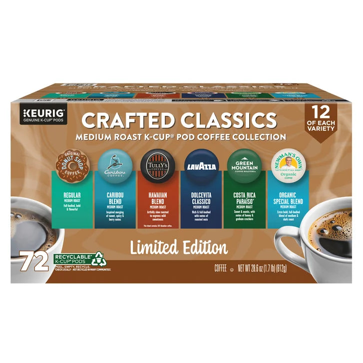 Crafted Classics Coffee K-Cup Pod Variety Pack, 72-count