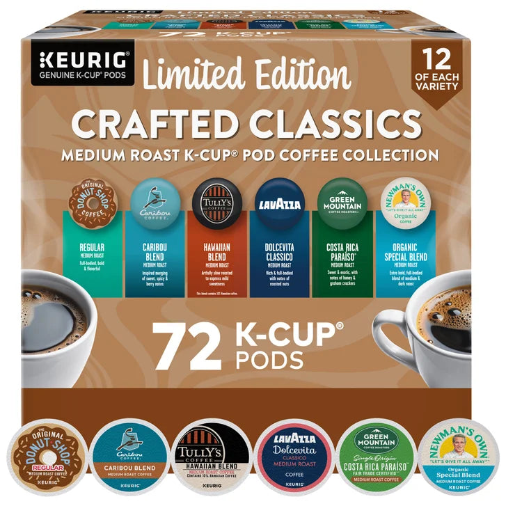 Crafted Classics Coffee K-Cup Pod Variety Pack, 72-count