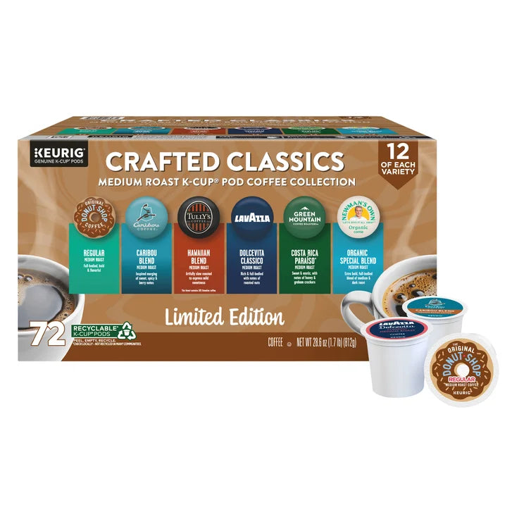 Crafted Classics Coffee K-Cup Pod Variety Pack, 72-count