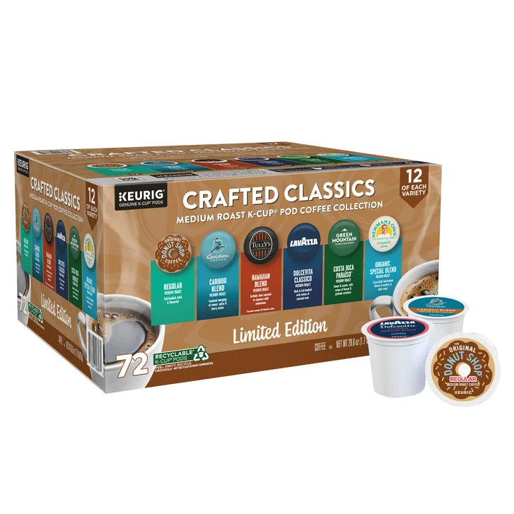 Crafted Classics Coffee K-Cup Pod Variety Pack, 72-count