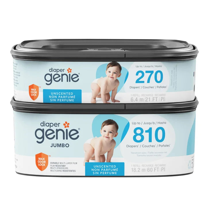 Diaper Genie Square Refill, 2 Multi-size Packs, 1080-count
