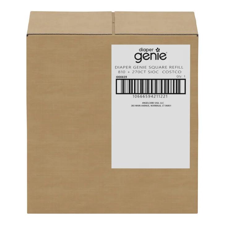 Diaper Genie Square Refill, 2 Multi-size Packs, 1080-count