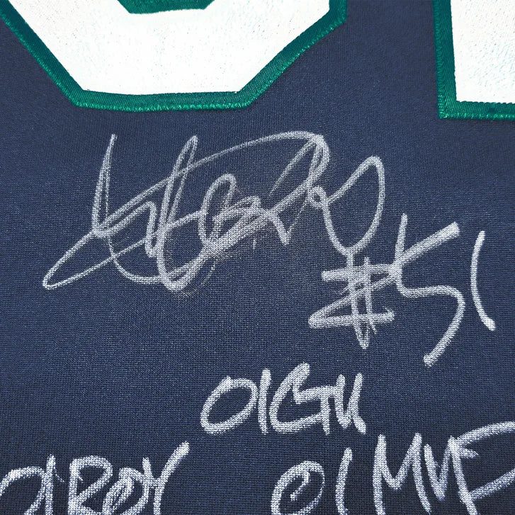 Ichiro Suzuki Autographed Seattle Mariners Game Used 2001 Rookie Year Navy Blue Jersey - MCS Authenticated