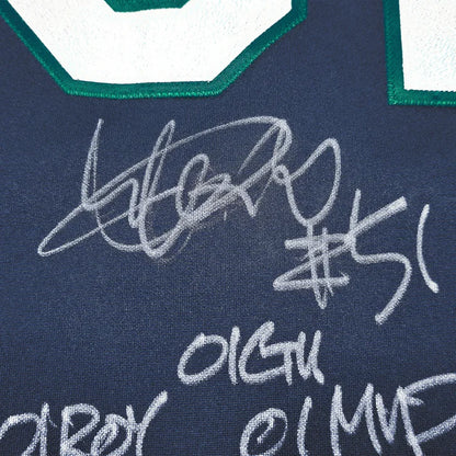 Ichiro Suzuki Autographed Seattle Mariners Game Used 2001 Rookie Year Navy Blue Jersey - MCS Authenticated