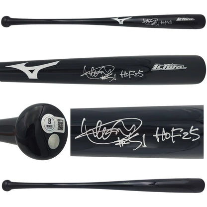 Ichiro Suzuki Seattle Mariners Autographed Black Mizuno Player Model Baseball Bat "HOF 25" - Beckett Authenticated