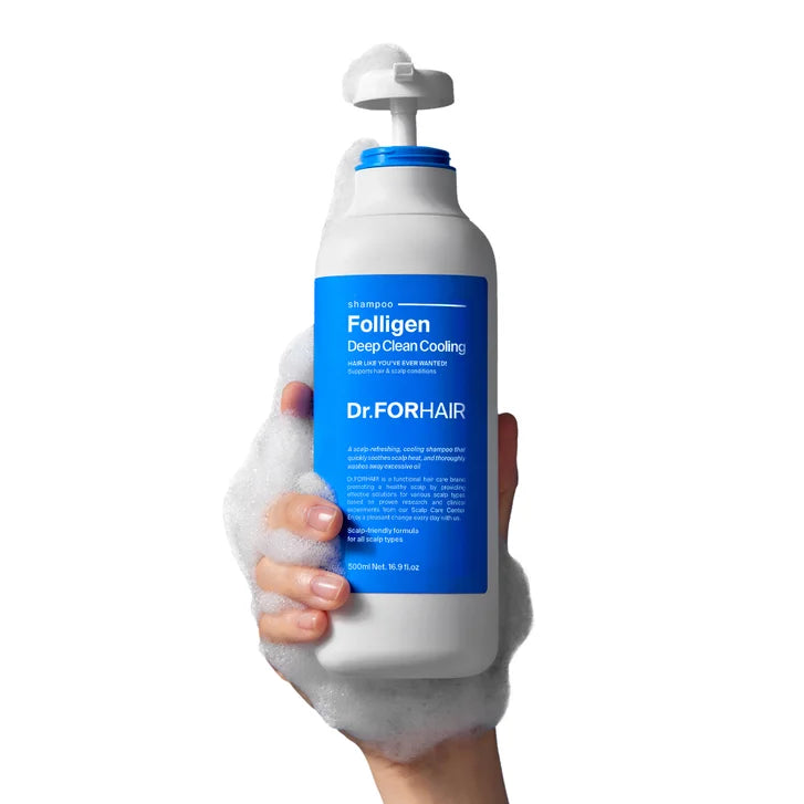Dr.FORHAIR Folligen Deep Clean Cooling Shampoo, 16.9 fl oz, 2-pack