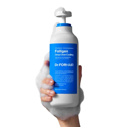 Dr.FORHAIR Folligen Deep Clean Cooling Shampoo, 16.9 fl oz, 2-pack
