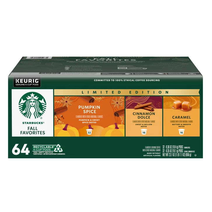 Starbucks Fall Favorites Variety Pack 64-count KCup