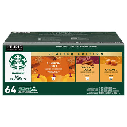 Starbucks Fall Favorites Variety Pack 64-count KCup