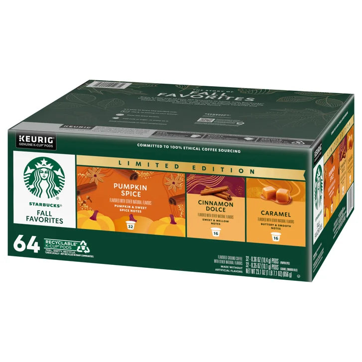 Starbucks Fall Favorites Variety Pack 64-count KCup