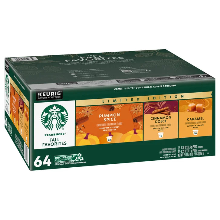 Starbucks Fall Favorites Variety Pack 64-count KCup