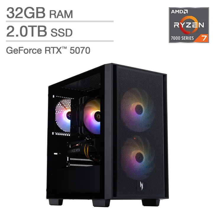 Acer Nitro 60 Gaming Desktop - AMD Ryzen 7 7700 – NVIDIA GeForce RTX 5070 Graphics - Windows 11 Home