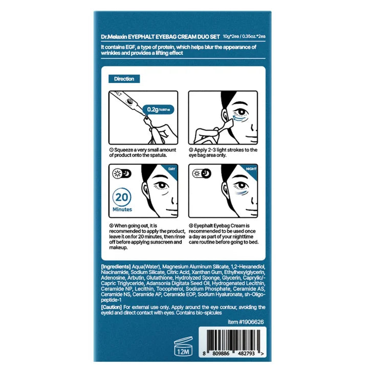 Dr. Melaxin Eyephalt Eyebag Cream 0.35 oz, 2-pack