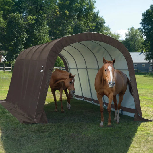 ShelterLogic Run-in Equine Shelter, 12' x 20 'x 8'