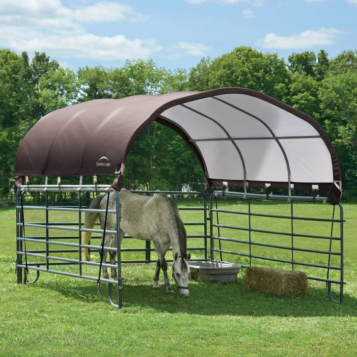 ShelterLogic Corral Equine Shelter and Enclosure Kit, 12' x 12'