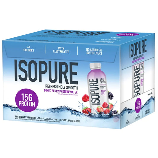 Isopure Mixed Berry 15g Protein Drink, 12-pack