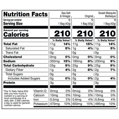 Cape Cod Kettle Cooked Potato Chips, Variety Pack, 1.5 oz, 36-count