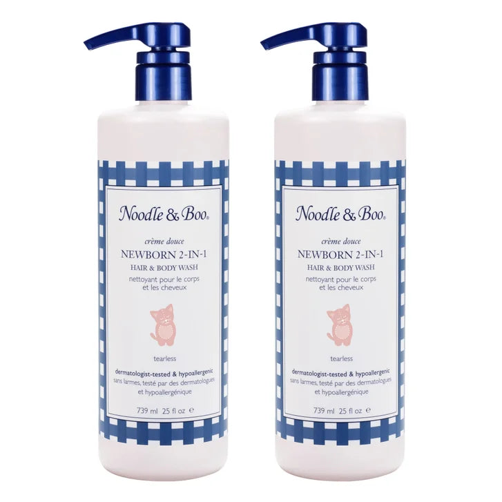 Noodle & Boo Newborn 2-in-1 Hair & Body Wash, 25 fl oz, 2-pack