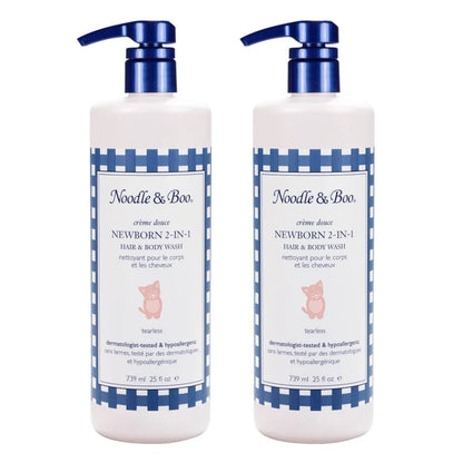 Noodle & Boo Newborn 2-in-1 Hair & Body Wash, 25 fl oz, 2-pack