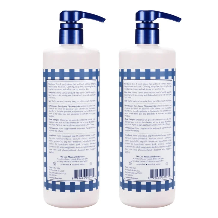 Noodle & Boo Newborn 2-in-1 Hair & Body Wash, 25 fl oz, 2-pack