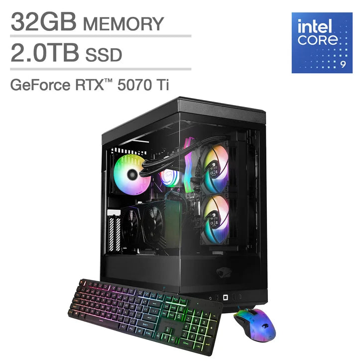iBUYPOWER Y40 Gaming Desktop - 14th Gen Intel Core i9-14900F - NVIDIA GeForce RTX 5070 Ti - Windows 11