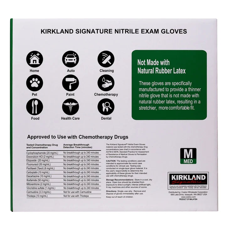 Kirkland Signature Nitrile Exam Gloves, 400-count, Size Medium