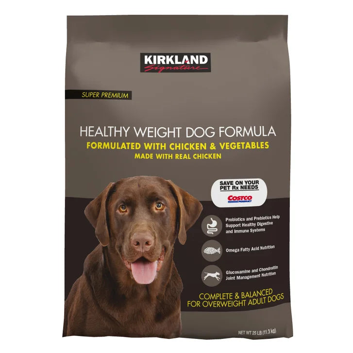 Kirkland Signature Healthy Weight Formula Chicken and Vegetable Dog Food, 25 lbs