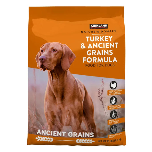 Kirkland Signature Nature's Domain Turkey and Ancient Grains Dog Food, 25 lbs