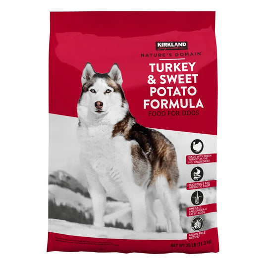Kirkland Signature Nature's Domain Turkey and Sweet Potato Dog Food, 25 lbs